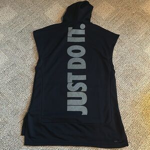Nike Sleeveless Training Hoodie | Just Do It | Men’s S - Black